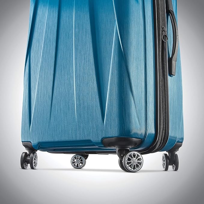 Samsonite Centric 2 Hardside Expandable Luggage with Spinner Wheels, Caribbean Blue, Checked-Medium 24-Inch