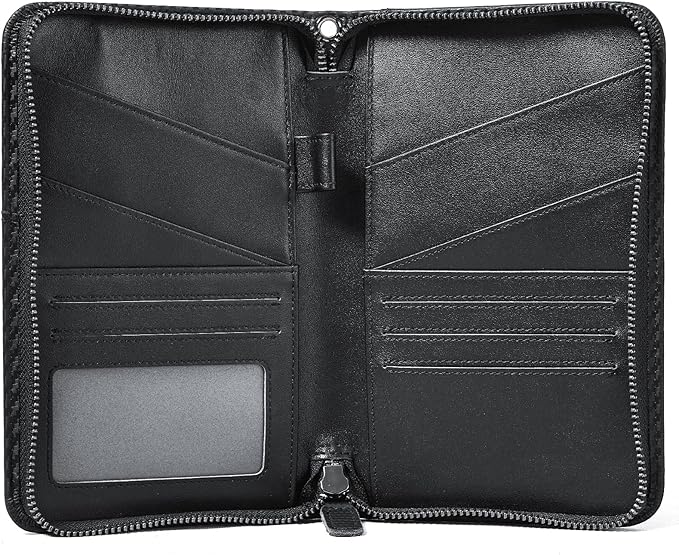 Polare Full Grain Leather Passport Holder Cover Case for Men and Women RFID Blocking Family Travel Wallet Holds 6 Passports