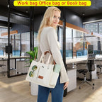 ZHMO Canvas Tote Bag for Women,Women's Bags Crossbody Bags Work Laptop Tote Bag Large Handbags Purse for Travel Nurse Teacher