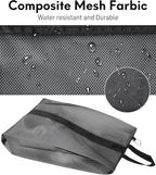 2 Pack Shoe Bags for Travel, Sneaker Bags, Waterproof Travel Shoe Bags with Zipper for Packing, Golf Shoe Dust Bags for Man and Women, Medium, Black