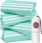 4 Pack Turkish Beach Towels Quick Dry Sand Free Oversized Bath Pool Swim Towel Extra Large XL Blanket Adult Travel Cruise Accessories Must Haves Clearance Stuff Necessities Vacation Essentials