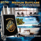 Harry Potter Suitcase for Kids Teens Hogwarts Hard Shell Luggage Rolling Suitcase 4 Wheels Travel Essentials Vacations Trips (M/L26”xW16.5”, 60L, Black)