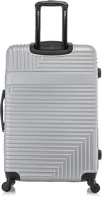 InUSA RESILIENCE Luggage with Spinner Wheels | Durable Lightweight Hardside Suitcase, Traveling Suitcases, Travel Bag with Handle and Trolley | 28-Inch Large Checked Luggage | Silver