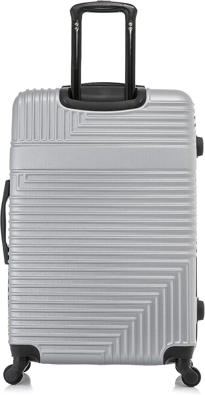 InUSA RESILIENCE Luggage with Spinner Wheels | Durable Lightweight Hardside Suitcase, Traveling Suitcases, Travel Bag with Handle and Trolley | 28-Inch Large Checked Luggage | Silver