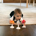 Baby Einstein Rattle & Jingle Trio High Chair Suction Toys Take-Along Musical Rattle Set Age 6 Months +, Multicolor, 3 Count