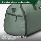 Halfday Convertible 2-in-1 Garment Duffel Weekender Bag 40L: Wrinkle-Free Travel (Hanging Suit Compartment, Shoe Pockets, Trolley Sleeve), Durable & Water-Resistant Carry-on, Cactus