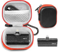 Case for mini Charger Compatible with iWALK Small USB-C Portable Charger, Anker Nano, JEJILL, LanLuk, Charmast, LENUTO, Swyop, VEGER, Feob, Taegila, YHO (Black with Orange Zip)