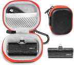 Case for mini Charger Compatible with iWALK Small USB-C Portable Charger, Anker Nano, JEJILL, LanLuk, Charmast, LENUTO, Swyop, VEGER, Feob, Taegila, YHO (Black with Orange Zip)