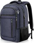 Travel Backpack, 40L Business Laptop Backpack with 17.3 Inch Laptop Compartment, Lightweight Daypack for Flight, Durable Water Resistant Bookbag, Hiking, Work Backpack for men, Blue