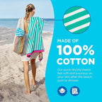 Kaufman - Colorful Racing Striped Beach & Pool Towel - Extra Large Beach Towel - Soft & Absorbent 100% Cotton Towels - Assorted Colors - 32" x 62" - 12 Pack