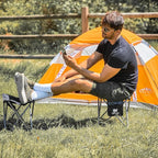 Opliy Camping Stool, Folding Samll Chair Portable Camp Stool for Camping Fishing Hiking Gardening and Beach, Camping Seat with Carry Bag (Green, L 13.5")