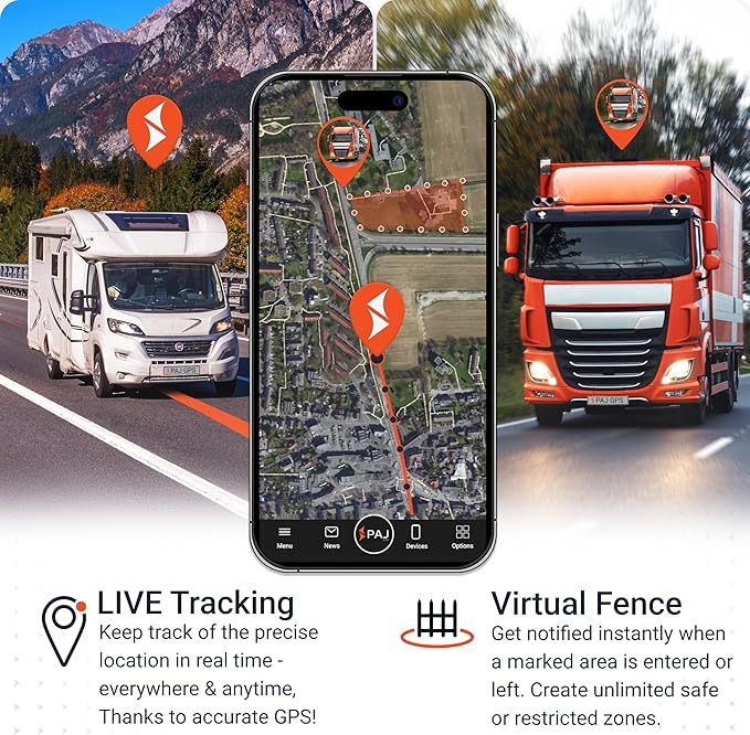 PAJ GPS Solar Tracker 4G for Vehicles – Real-Time GPS Tracking Device with Solar Panel, Waterproof, Long Battery Life – Anti-Theft GPS Tracker with 3 Months Subscription Included