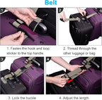 Wisdompro 2 Pcs Add a Bag Luggage Strap, Heavy Duty Adjustable Suitcase Belt Travel Attachment Travel Accessories for Connecting Your Luggage Together - Khaki (T-Type and Normal)