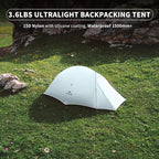 Naturehike Cloud-Up Tent Lightweight Backpacking Tent with Footprint - Free Standing Ultralight Camping Hiking Backpack Tents