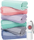 Antfuny 6 Packs Turkish Beach Towels Yoga Blanket Gym Workout Towel 2024 Women Birthday Gift Ideas for Mom Day Mother Grandma Wife Sister Girlfriend Her Friend Appreciation Thank You
