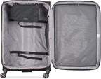 DELSEY PARIS Helium DLX Softside Expandable Luggage with Spinner Wheels, Navy Blue, 3 Piece Set (20/25/29)