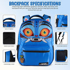 AI ACCESSORY INNOVATIONS K-Pop Demon Hunters 16” Backpack for Girls, Featuring a Big Face Derby with 3D Ears and Embroidery, Rubber Molded Bag Charm, Derby