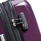 DELSEY PARIS Helium Aero Hardside Expandable Luggage with Spinner Wheels, Plum, Carry-On Plus 21 Inch