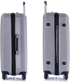 InUSA ROYAL Hardside Spinner Luggage with Ergonomic Handles | Spacious Travel Suitcase with Four Spinner Wheels and Studs | 28 Inch Large Spinner Luggage | Silver
