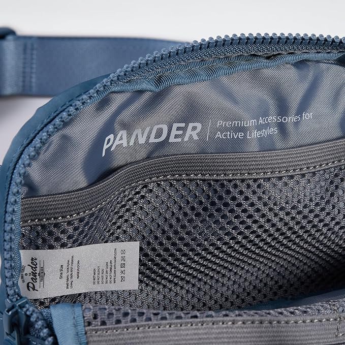 Pander Two Way Zipper Fanny Pack Nylon Everywhere Belt Bag for Women, Water Repellent Waist Packs, Crossbody Bags with Adjustable Strap (Indigo Blue).