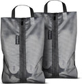 Travel Shoe Bags, Water Resistant TPU Mesh with Zipper, Travel Essentials for Men & Women (Black, 2 Set)