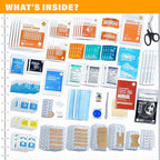 EVERLIT 400 Pcs OSHA Compliant First Aid Kit, Wall-Mountable Essential Emergency Kit for Home, Business, School, Warehouse, Construction Site, Office, Work, College Dorm