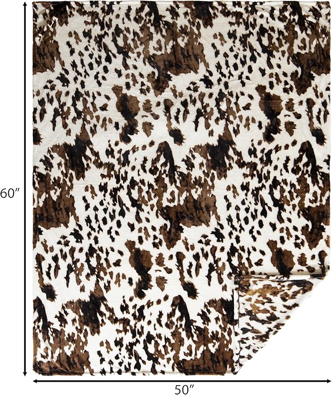 CARSTENS, INC. Travel Blanket, Premium Compact 2-in-1 Airplane Blanket/Pillow, Wrangler Tri-Color Cowhide