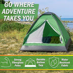 2 Person Outdoors Camping Tent with Rain Fly and Carrying Bag - Lightweight Outdoor Pop Up Tents for Camping Essentials, Music Festivals, Backpacking, Hiking, or Beach Shelter by Wakeman Outdoors