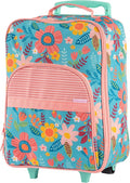 Stephen Joseph, Kids Roling Carry-On Luggage, 12.5"L x 6.5"W x 18"H, Turquoise Floral