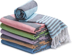 Cotton Turkish Beach Towel with Towels Oversized 36"x72" Pool Absorbent Extra Large Quick Dry Sand Travel Towel (Charcoal, 6 Pack)