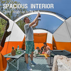 PORTAL 6/8/10 Person Family Camping Tent with Screen Room, Water Resistant Big Tunnel Tents with Rainfly, Large Family Tent for Camping, Outdoor, Patio