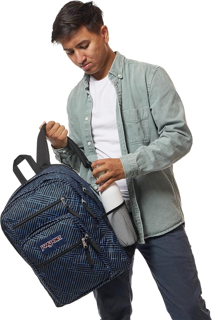 JanSport Laptop Backpack - Computer Bag with 2 Compartments, Ergonomic Shoulder Straps, 15” Laptop Sleeve, Haul Handle - Team Stripes