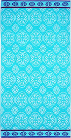 COTTON CRAFT Large Beach Towel - 4 Pack 100% Cotton Velour Jacquard - Pool Picnic Bath Travel Beach Towel - Plush Super Soft Absorbent Quick Dry Luxury - 450 GSM - 32x63 - Multi Color