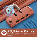 3 Piece Luggage Sets Hardside Spinner Suit Case with TSA Lock 20" 24' 28" Available