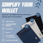 Wallet Sleeve, Wallet Wristband - Anti-Pickpocket -RFID Anti-theft - Lightweight -Perfect for Travel, Running, Hiking,3 Pack