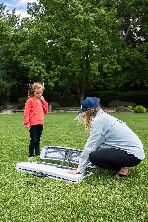 Stansport Compact Portable Kids Picnic Table – Foldable Space-Saving Design with Locking Legs – Lightweight Children’s Picnic Set for Travel, Parks, Campsite – Durable Steel Frame & Easy Clean Surface