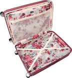 Jessica Simpson Countryside 30" Expandable 8-Wheel Spinner Large Checked Luggage Suitcase, Burnt Russet