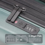 Luggage Sets 2 Piece, 20/28 Inch Lightweight Expandable PC Hardside Durable Suitcases with Spinner Wheels & TSA Lock, Green