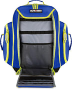 Scherber Fully-Stocked Premium First Responder Backpack | EMT/EMS Medic Trauma, Bleeding & Oxygen Medical Kit | CAT Tourniquet, QuikClot 4x4, HyFin Chest Seal & 250+ First Aid Supplies - Blue