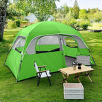 CAMPROS CP Upgraded 6/8 Person Camping Tents, Waterproof Windproof Family Tent with Larger Mesh Windows & Door, Double Layer, Easy Set Up, All-Season Dome Tent with Top Rainfly & Carry Bag