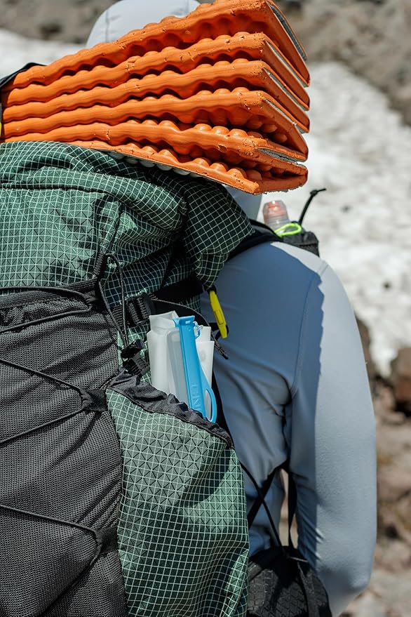 Vecto Water Collection and Filtration Bag (2L, 3L) - 28mm Neck Compatible with Popular Filters - Wide Opening for Easy Water Collection - Lightweight, Compact, Durable Tethered Cap and Slider