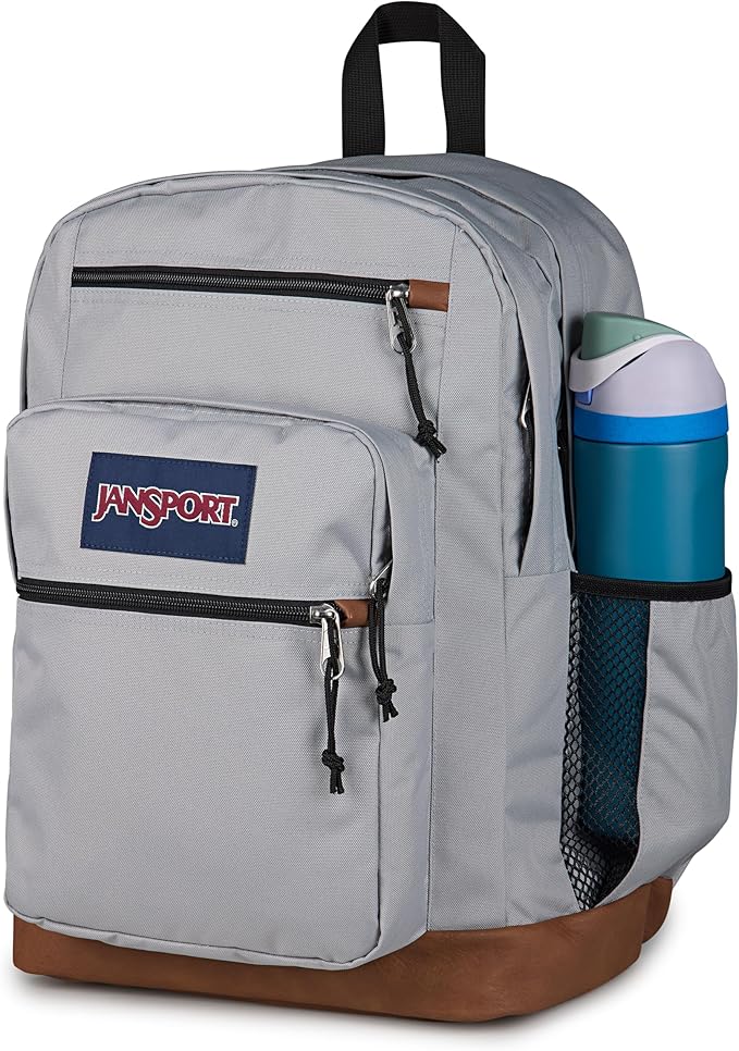 JanSport Cool Backpack with 15-inch Laptop Sleeve, Large Computer Bag Rucksack with 2 Compartments, Ergonomic Straps, Grounded Grey