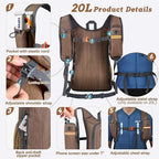 BECOJADDE 20L Small Hiking Backpack for Men Women Foldable Packable Back Pack Ultralight Hiking Daypack for Travel Camping Outdoor, Chocolate Brown