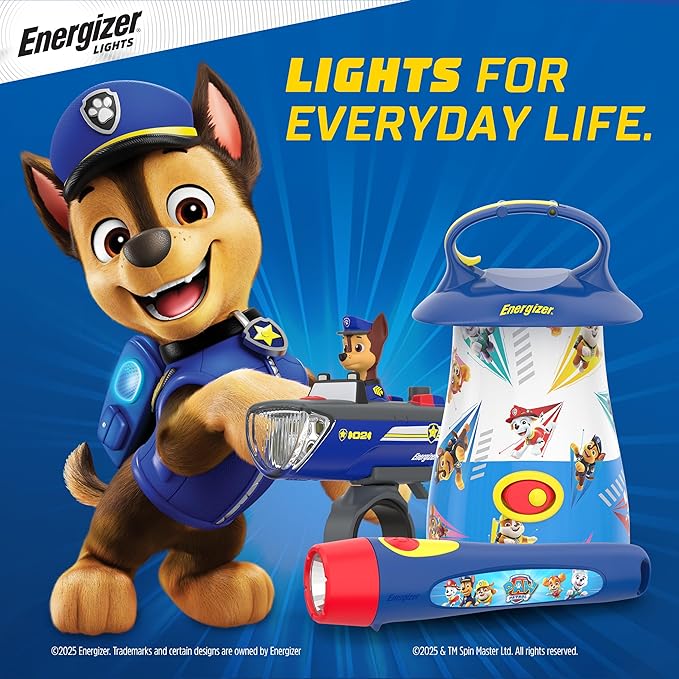 Energizer PAW Patrol Kids LED Lantern and Handheld Flashlight Combo Pack, Great Lightweight LED Flashlights for Kids, Batteries Included