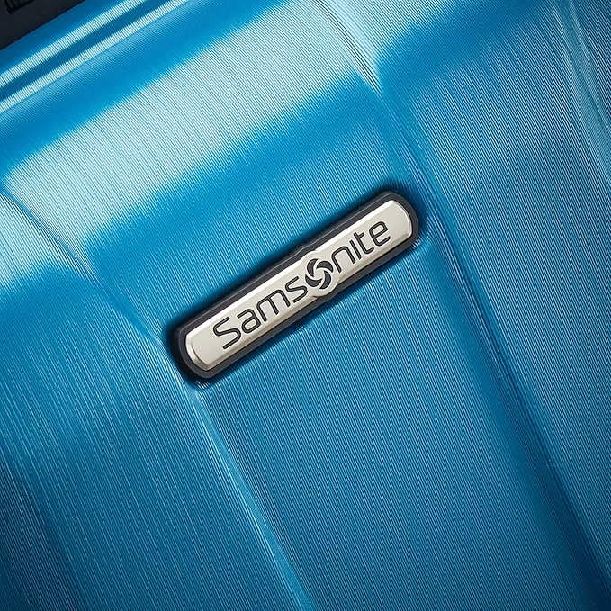 Samsonite Centric 2 Hardside Expandable Luggage with Spinner Wheels, Caribbean Blue, Checked-Large 28-Inch