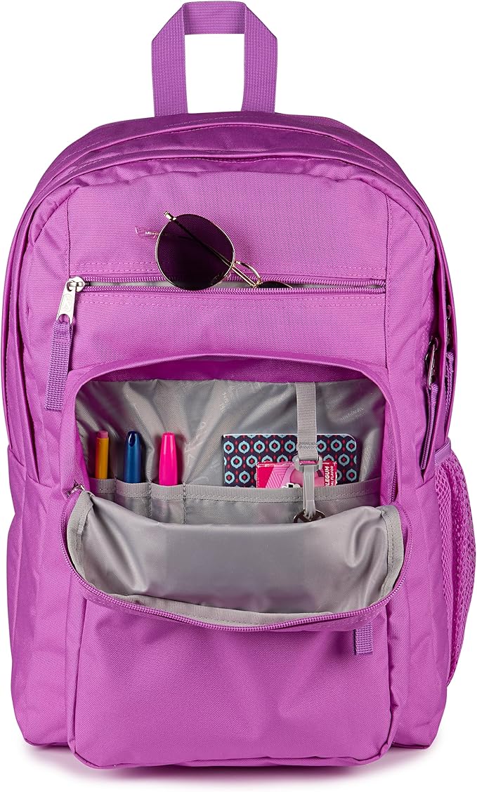 JanSport Laptop Backpack - Computer Bag with 2 Compartments, Ergonomic Shoulder Straps, 15” Laptop Sleeve, Haul Handle - Digital Fuchsia
