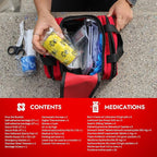 Cat & Dog First Aid Kit - Dog Emergency Kit, Health Supplies & Wound Care -with Thermometer, Bandages for Wounds - Essentials, Travel Bag (Small)