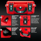 NANUK 915 Waterproof First Aid Box Empty – Durable, Medical First Aid Organizer Case, IP67-Rated, Dustproof, Impact-Resistant, and Floats (13.8" x 9.3" x 6.2") – Red