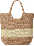 Straw Beach Bags for Women - Summer Woven Tote Bag Shoulder Handbags, Large Beach Bag for Women for Holiday