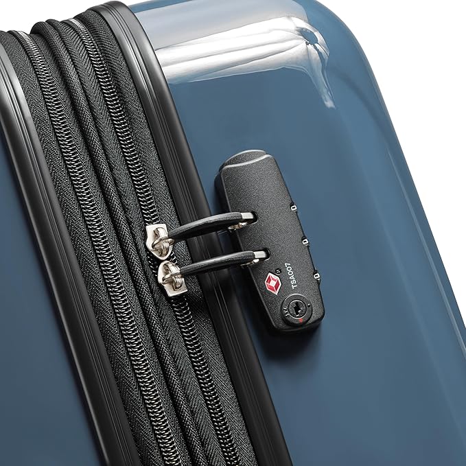 DELSEY PARIS Helium Aero Hardside Expandable Luggage with Spinner Wheels, Orion Blue, 2-Piece Set (21/28)